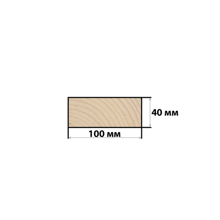 Доска обрезная 40 х 100 х 6000 мм, ГОСТ, свежий лес, (сорт 1), 41 шт/м3